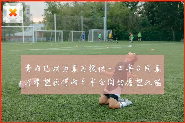 费内巴切为莱万提供一年半合同莱万希望获得两年半合同的愿望未能实现